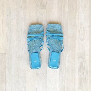 SOLD | Zara Blue Jute Sandals